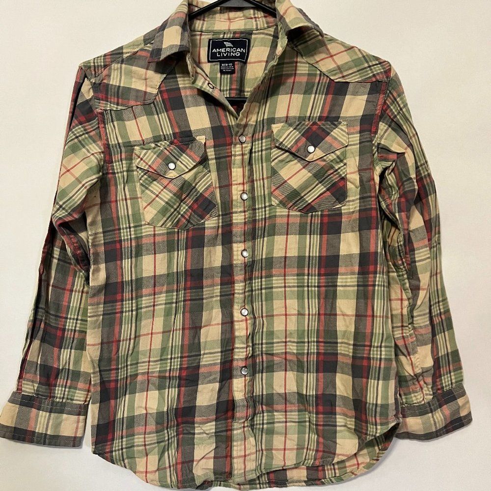 Boys' American Living Button Up Flannel Size 10-12